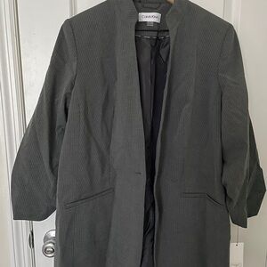 Calvin Klein Charcoal Pinstripe Jacket